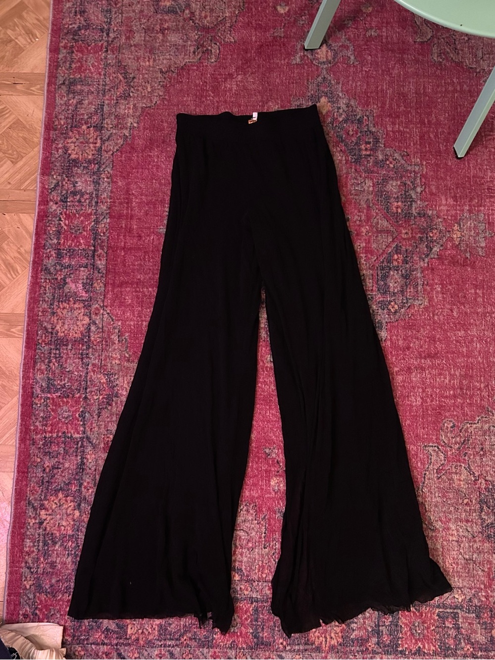 Jean Paul Gaultier Black Layered Gauze Flare Pants 🖤